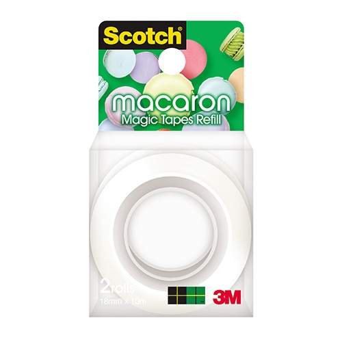 3M)스카치 매직 테이프 마카롱 리필 2입 (18mmX10M)