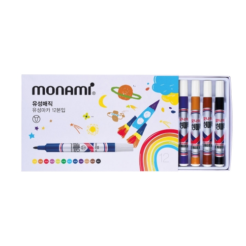 모나미 유성매직 12색
