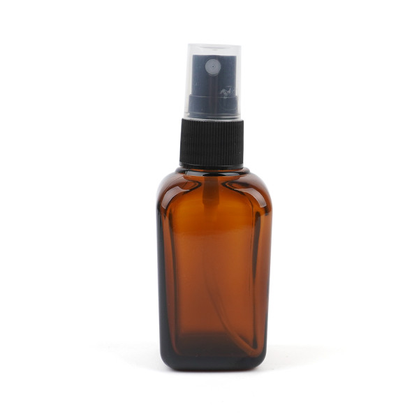 갈색 사각 스프레이 유리공병 50ml