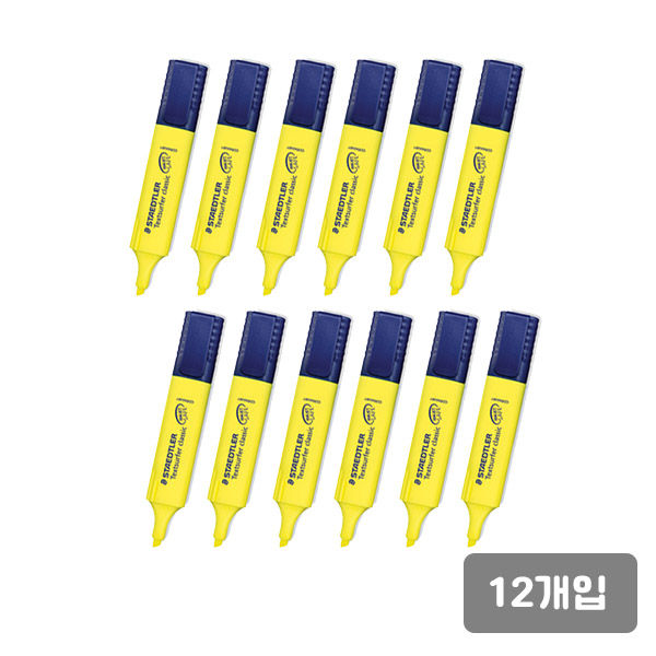 스테들러)형광펜(364-1/노랑)-다스(10개입)