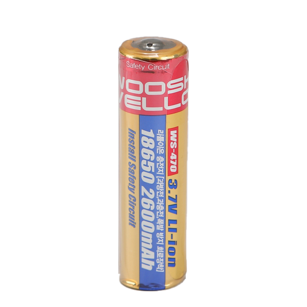 후레쉬용 충전 배터리 WS 470 리튬이온 18650 2600mAh