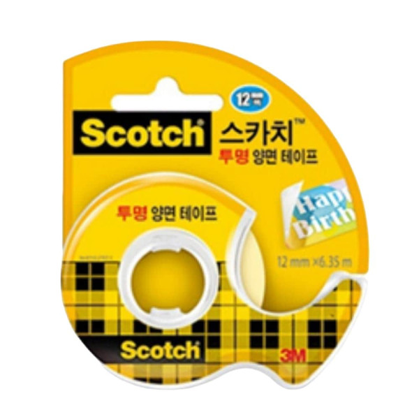 투명 양면 테이프 12mm x 6.35M