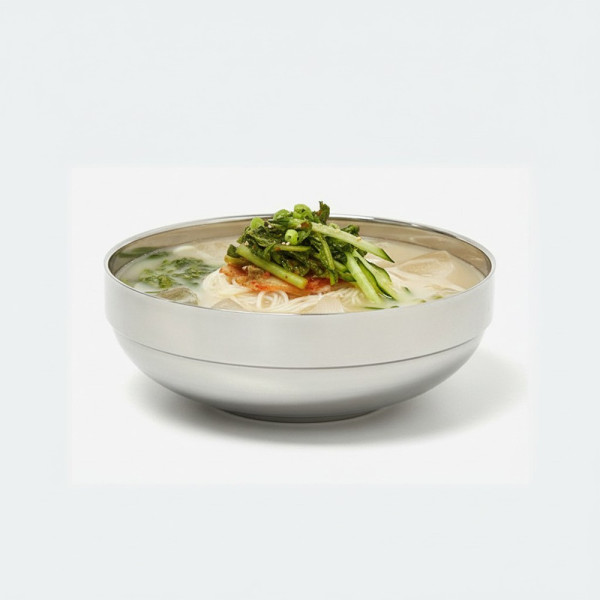 업소용 이중 스텐 유광 냉면 국수그릇 대
