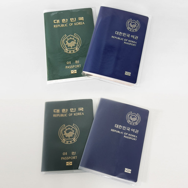 PVC 여권케이스 커버 여권지갑 투명 반투명