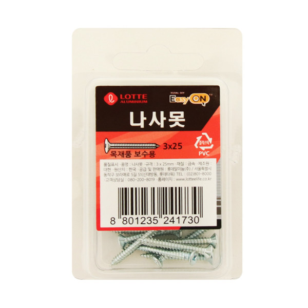 롯데이지온 나사못 3x25mm 12개입