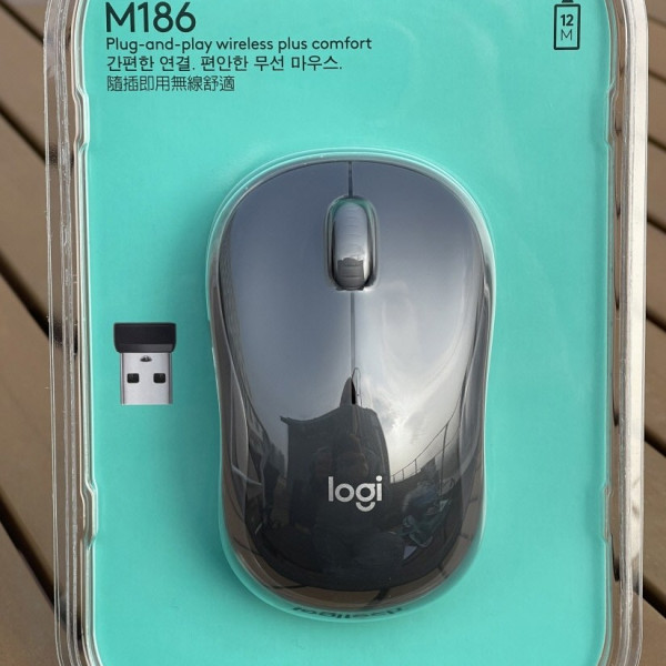 로지텍 M186 심플 무선 마우스 블랙