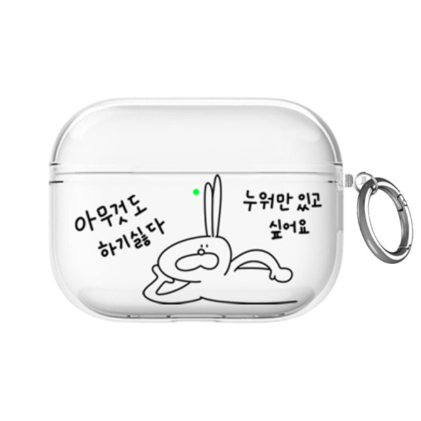 비비파이 레이지 래빗 투명 에어팟 케이스