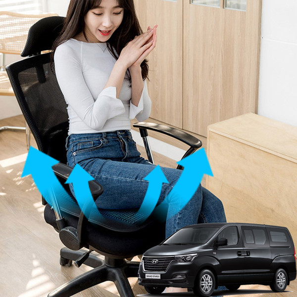 더뉴그랜드스타렉스 시원한쿨링팬 메쉬 쿨링방석 호환