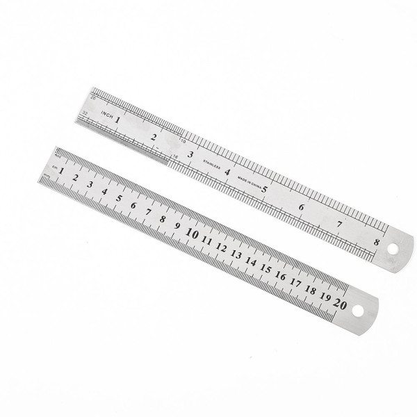 스텐 양면 눈금자 제도용 사무용 철자 20cm