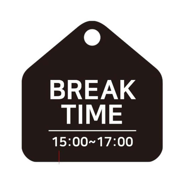BREAK TIME 걸이형 소형 오각안내판 17x17cm 화이트