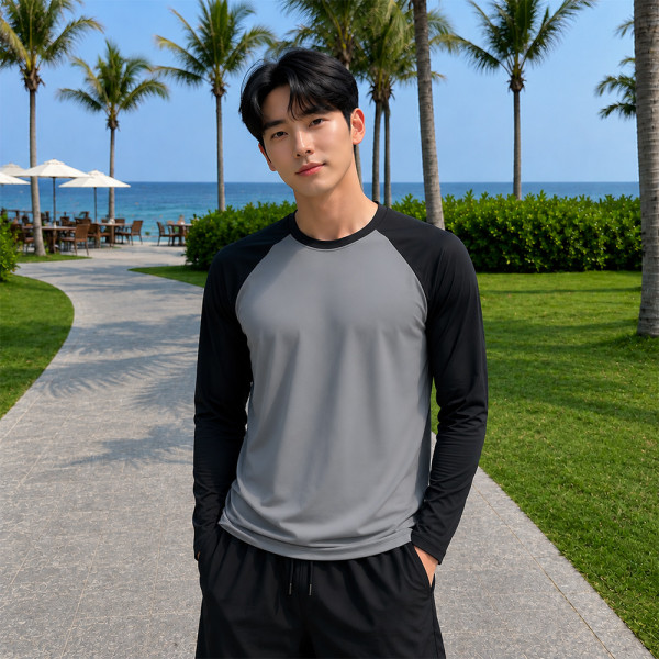 DHO3367GB 남성래쉬가드비치웨어솔리드티셔츠