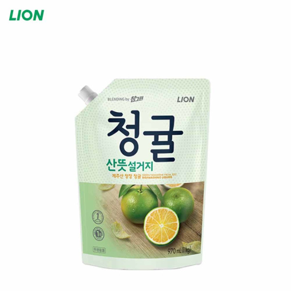 참그린 청귤 산뜻설거지 주방세제 1kg 리필 일반주방세제