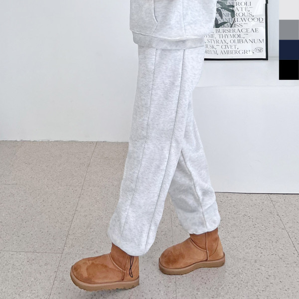 GAA ND270 겨울 기모 라인 와이드 스트링 밴딩 팬츠