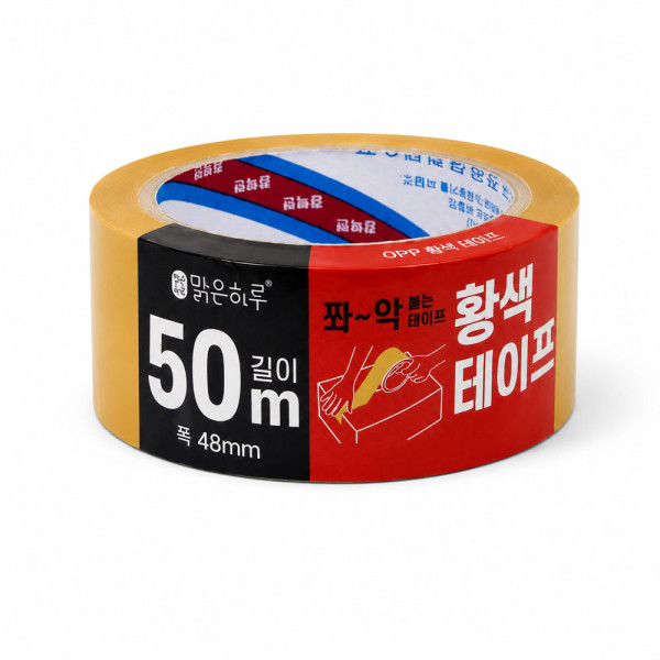 맑은하루 황색 OPP 박스테이프 50m