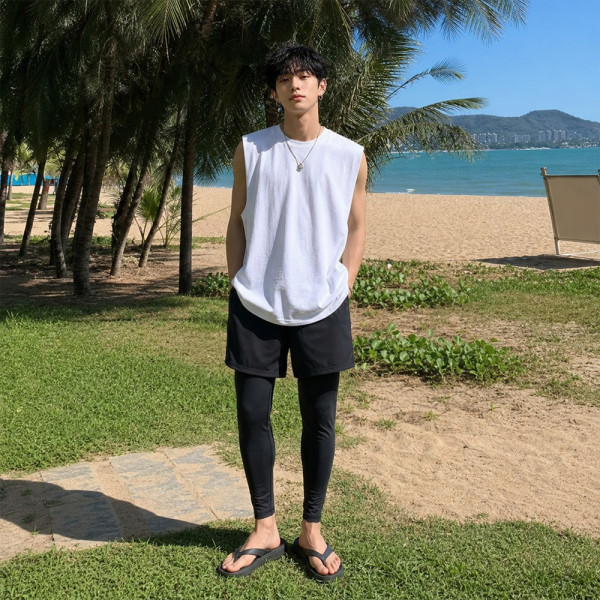 DHO 3382 남자일체형4부반바지레깅스