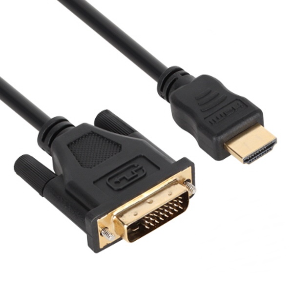 2중 차폐 HDMI to DVI 듀얼 케이블 1m 블랙