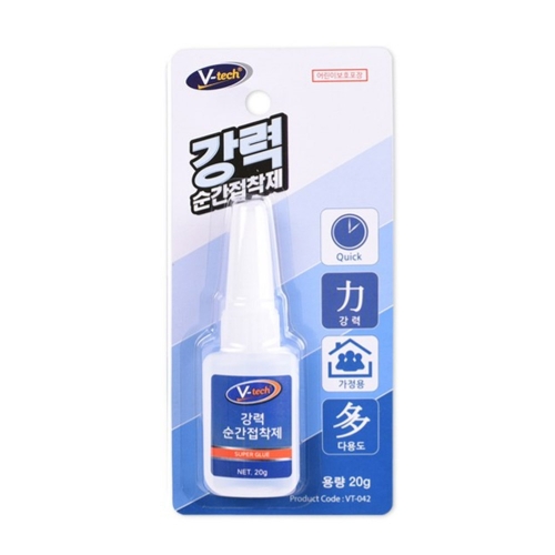 브이텍 강력 순간 접착제 VT 042 가정용 20g