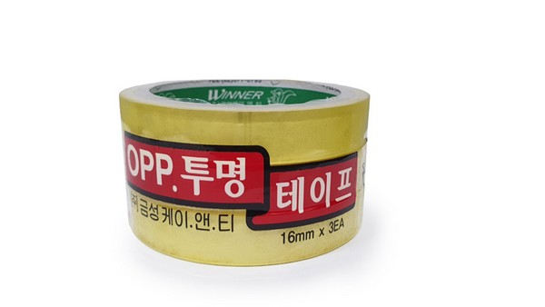 금성 투명 OPP 테이프 16mm x 25M 3개입