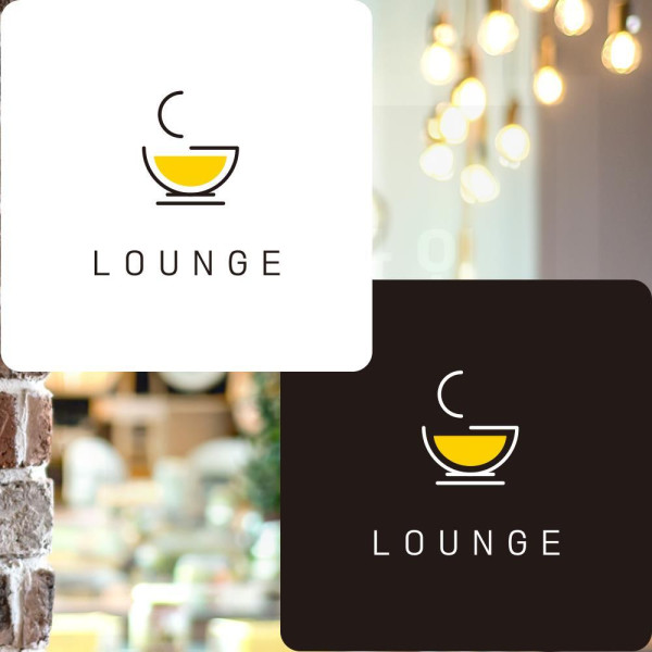 LOUNGE 부착형 정사각안내판 알림판 22x22cm 디자인문패