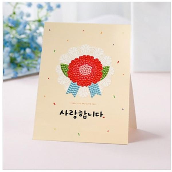 (DD) 보석십자수 카네이션 카드만들기