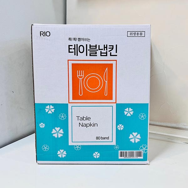 박스판매 리오 테이블 냅킨 80매x80밴드