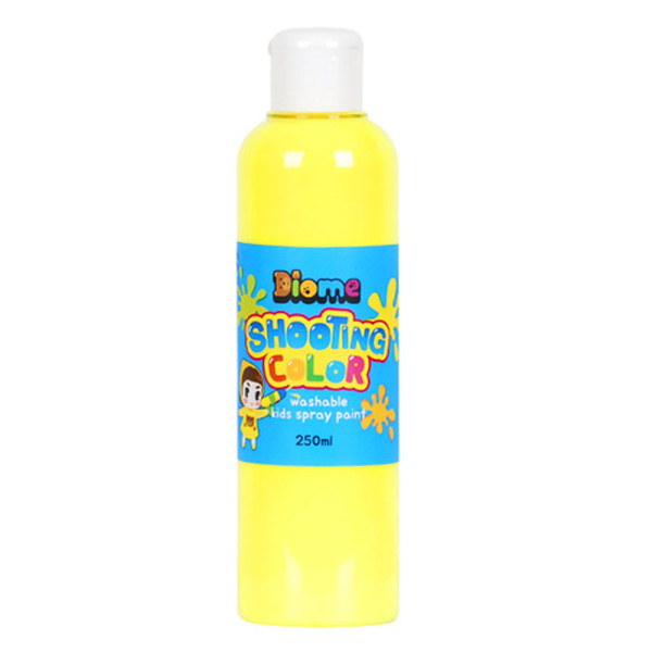 키즈맘아트 미술놀이 스프레이 물감 슈팅 컬러 리필 250ml 낱색 형광노랑
