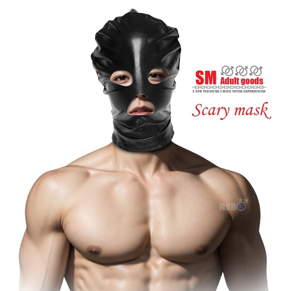 블랙 지퍼 가죽복면 가면 마스크 sm플레이 본디지 페티쉬 BDSM 이색 성인용품