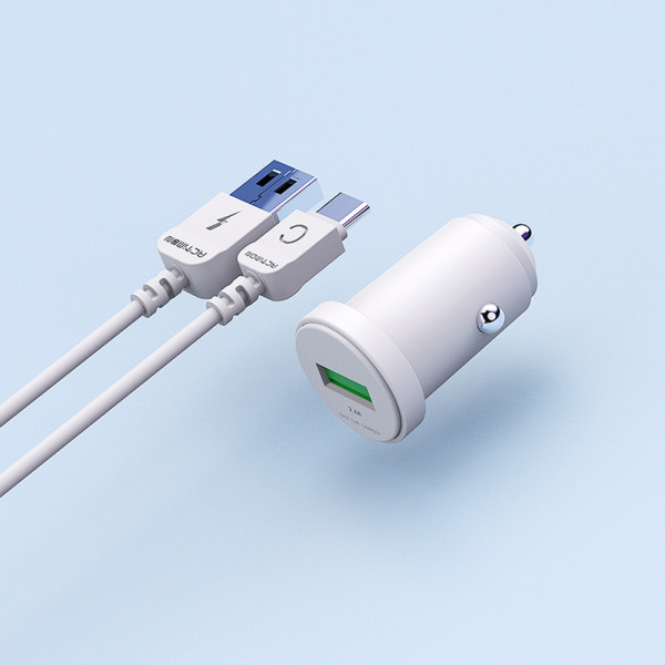 차량용충전기 2.4A USB1구 C핀케이블 1M 4366