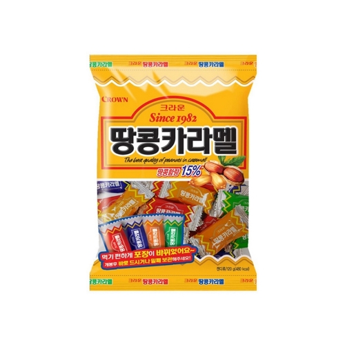 크라운 땅콩 카라멜 324g