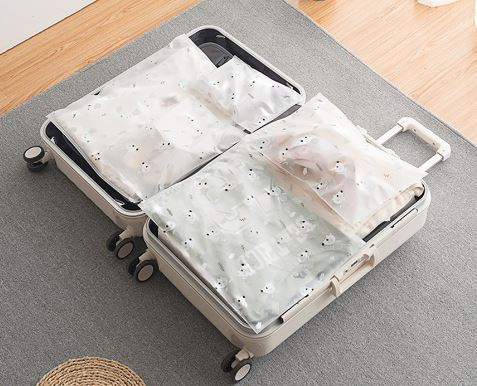 반투명 여행용 옷정리 소품정리 파우치 지퍼락 5종