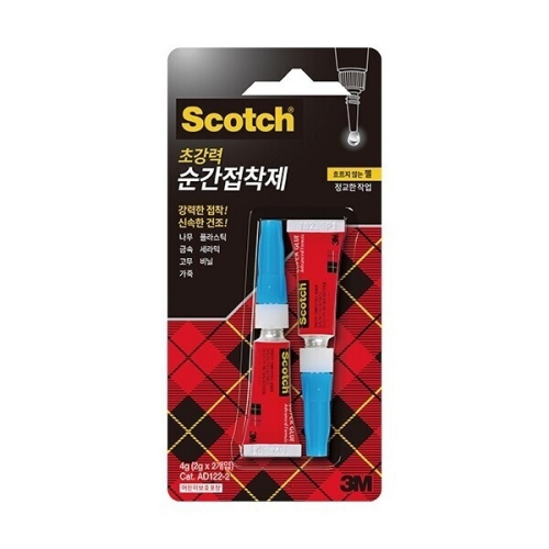 3M 순간접착제 AD122 2 젤타입 2g 2개입
