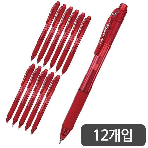 펜텔)에너겔X 니들포인트(BLN105/0.5mm/적)-다스(12개입)
