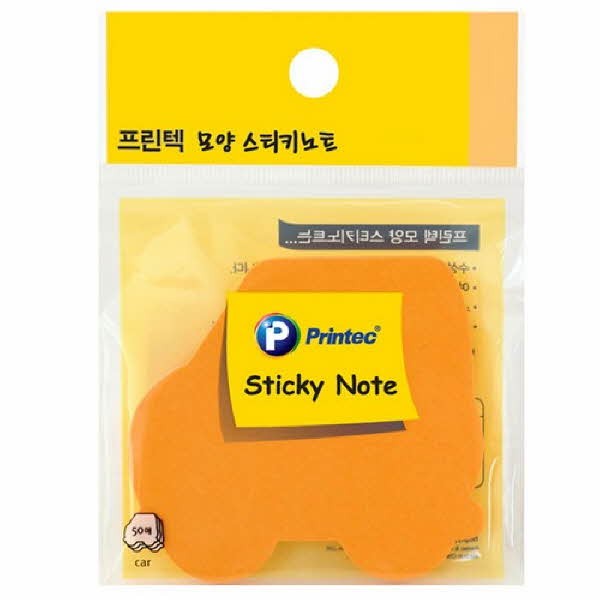 프린텍 DI015 스티키노트 모양스티키 자동차 50매