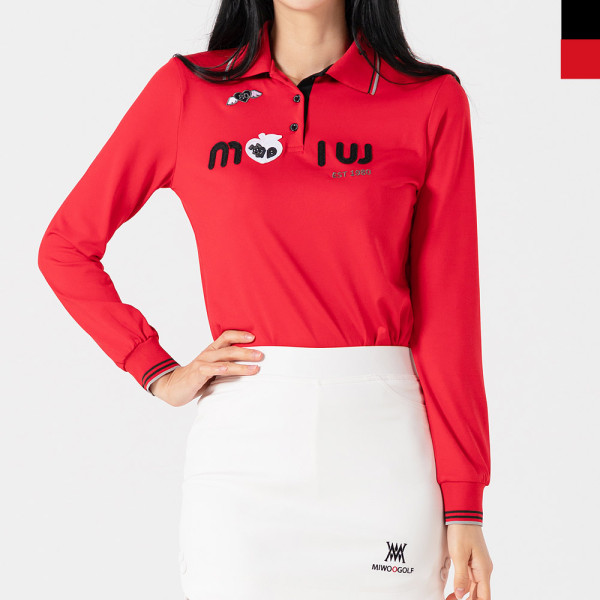 DMJG 1009 여자골프웨어카라긴팔티셔츠