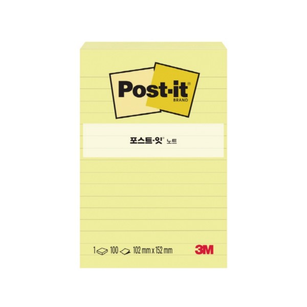 3M 포스트-잇 노트 660-L 노랑 라인