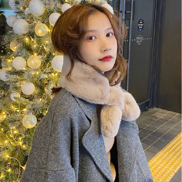 [이거찜] 쁘띠 페이크퍼목도리 머플러 짧은목도리