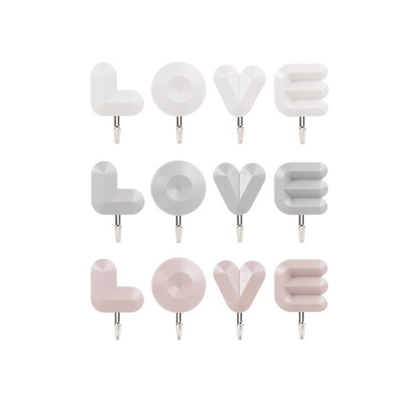 무타공 LOVE 부착식 후크행거