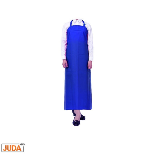목걸이형 우레탄 방수 앞치마 무광 대형 파랑