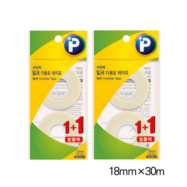프린텍 MR1830-2 밀크테이프 리필(1plus1) (18 x 30)