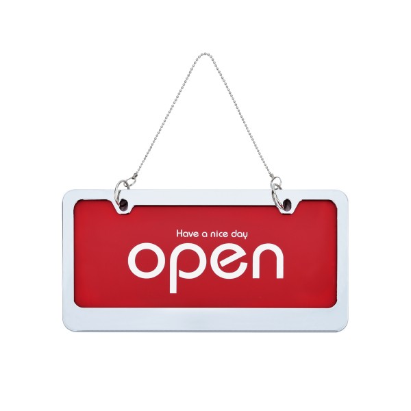 OPEN CLOSED 스텐 빨강 7803 310x160x10 양면