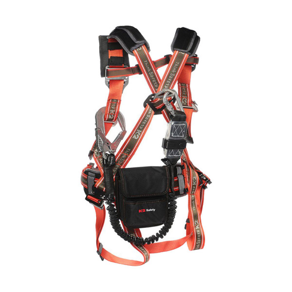 K2 세이프티 KB-9202 전체식 싱글 안전벨트 오렌지 M