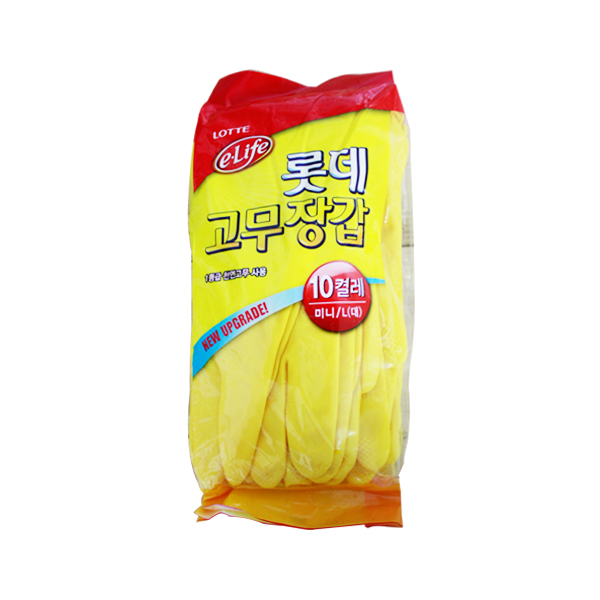 롯데 고무장갑(미니_대)10켤레-노랑