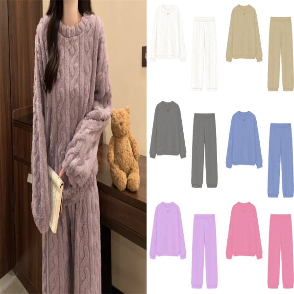 유니바운드 커플잠옷 수면잠옷 극세사 겨울 홈웨어 여성 임산부 실내복 파자마파티 잠옷세트