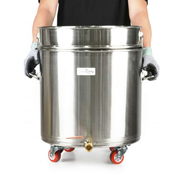 업소용 스텐 이동식 잔반수거 음식물 쓰레기통 72L