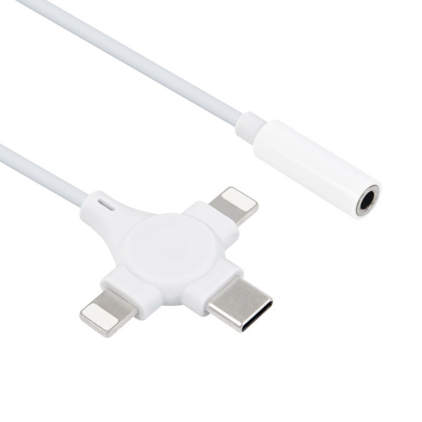 USB Type C iOS 8Pin AUX 스테레오 F형 케이블 1m