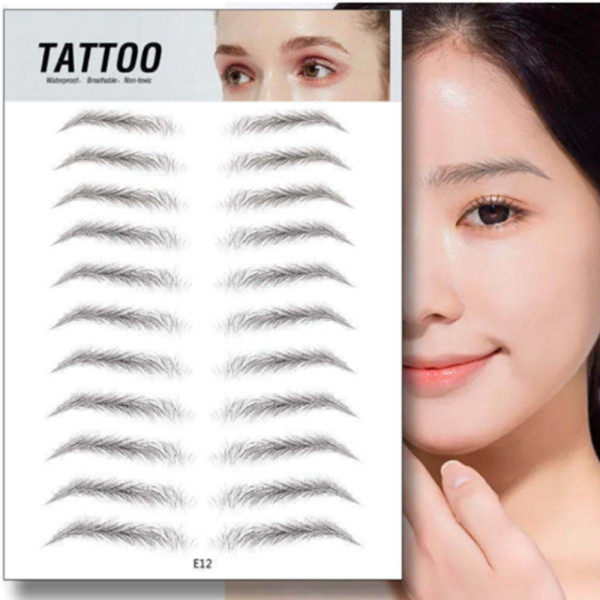 3D 입체 눈썹 스티커 자연스러운 일회용 눈썹 붙이기 문신 그리기 남녀공용