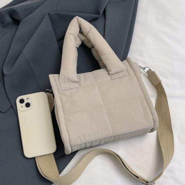 미니스퀘어 데일리 크로스백 베이지