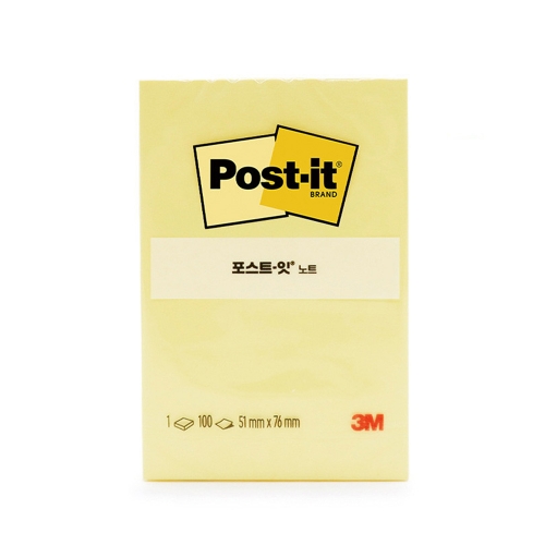 3M 포스트잇 일반 656 노랑 점착메모지 51 76 100매