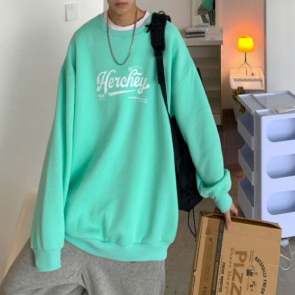 오버핏 데일리 커플 맨투맨 민트