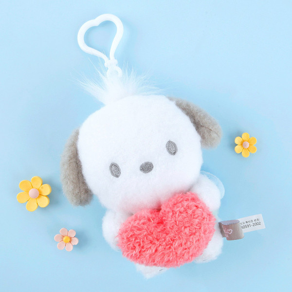산리오 포차코 하트엔젤 가방고리 12cm